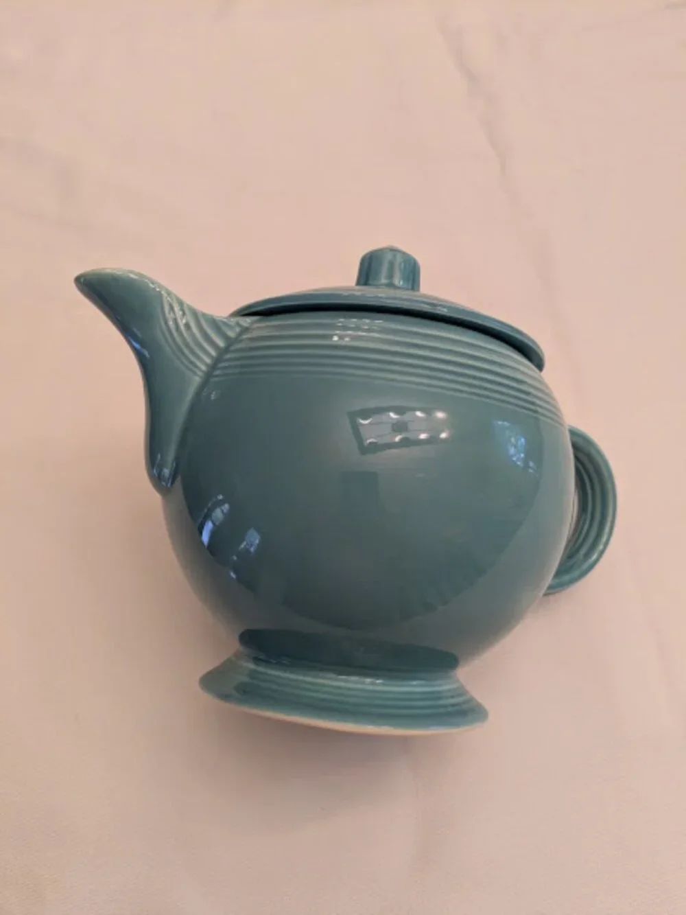 Vintage Turquoise Fiestaware Medium Teapot with Lid